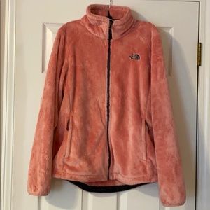 North Face Pink Fuzzy Coat